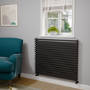Ravello Midnight Black Square Designer Radiator 810x1000mm Single Panel 3860 BTU