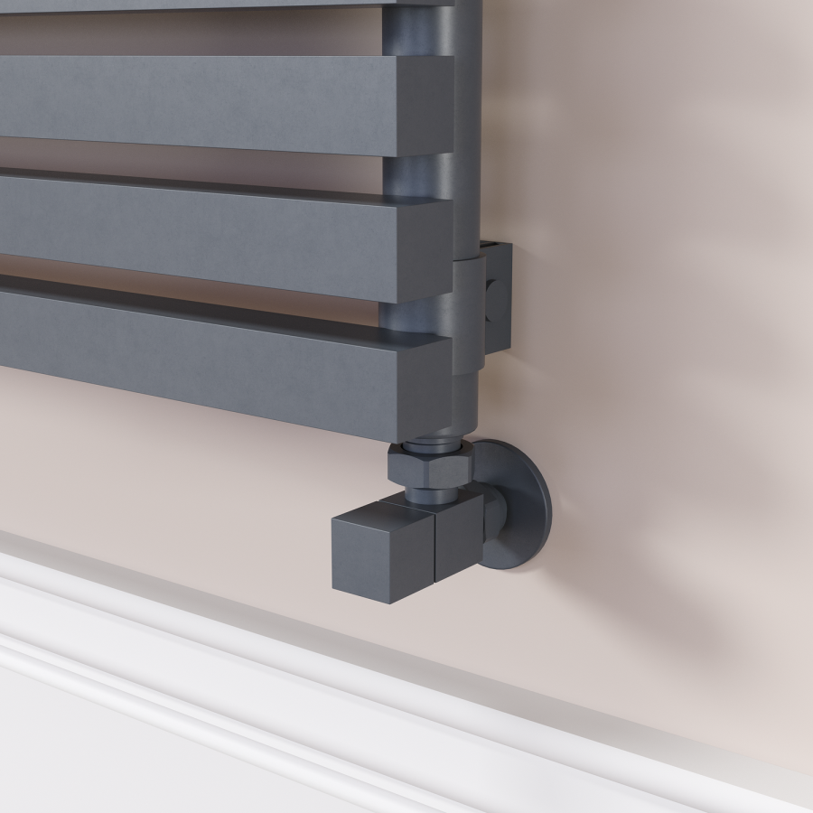 Ravello Dark Grey Anthracite Square Designer Radiator 810x1000mm Single Panel 3860 BTU