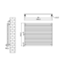 Ravello Dark Grey Anthracite Square Designer Radiator 810x1000mm Single Panel 3860 BTU