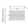 Ravello Dark Grey Anthracite Square Designer Radiator 810x1200mm Single Panel 4553 BTU