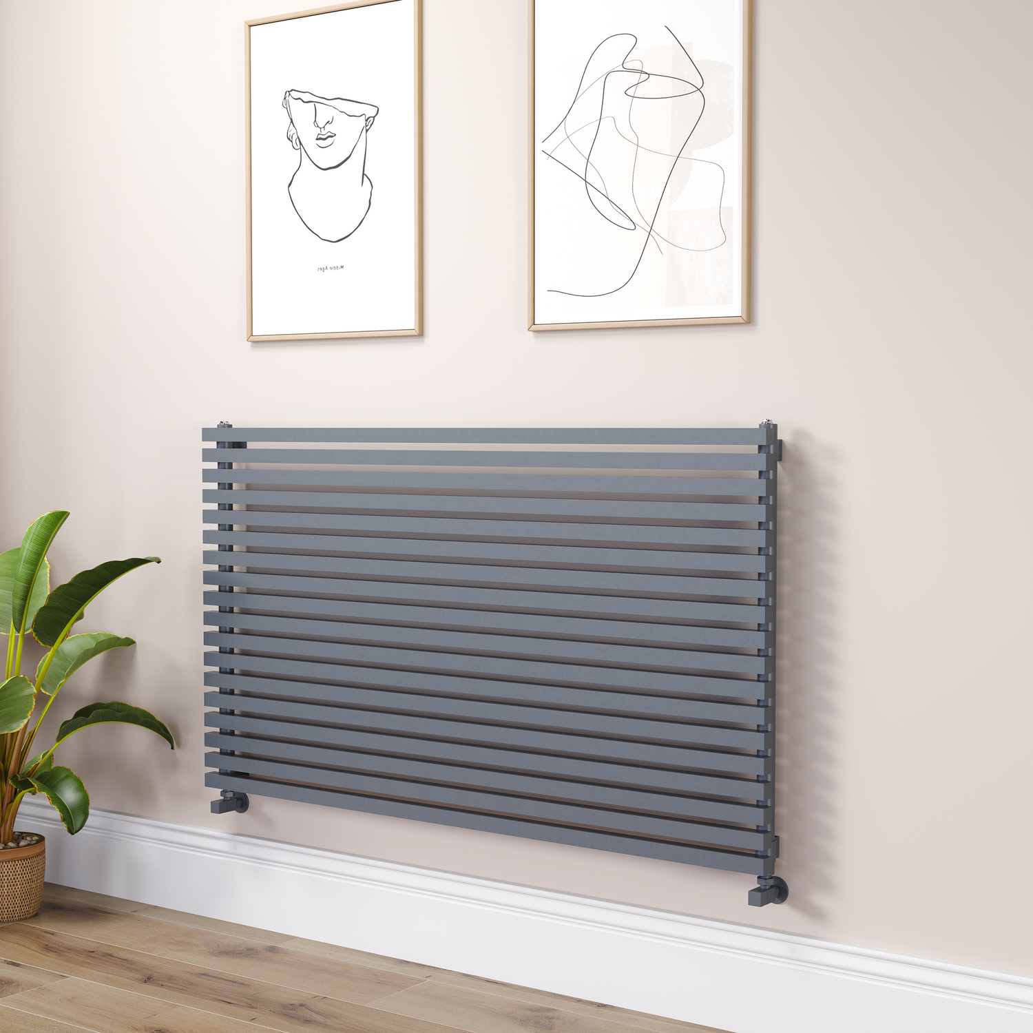 1400 Shower Radiator Ravello Linea Dark Grey Anthracite Square Designer Radiator 810x1400mm ...