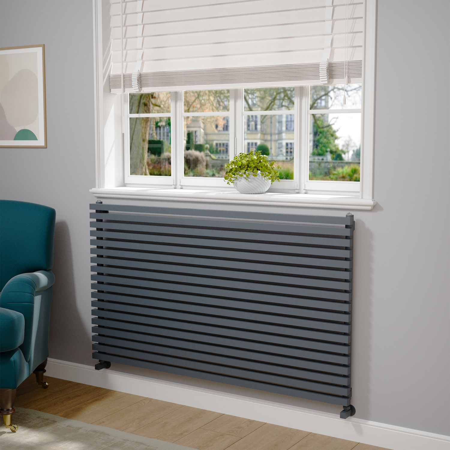 1400 Shower Radiator Ravello Linea Dark Grey Anthracite Square Designer Radiator 810x1400mm ...