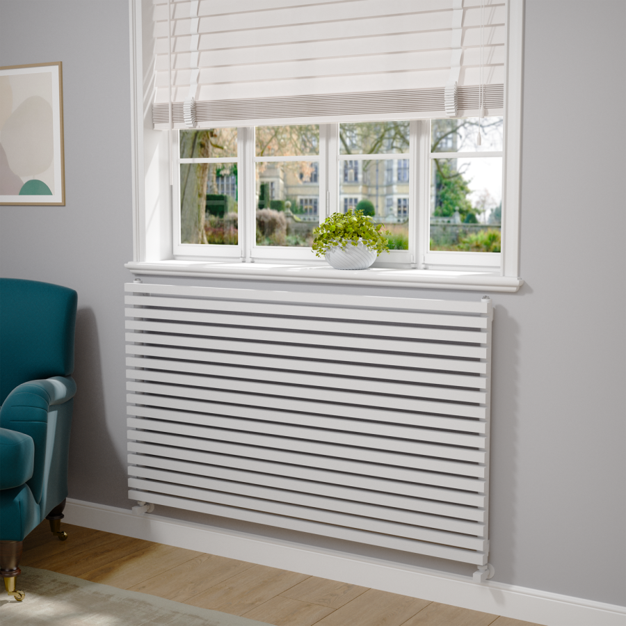Ravello White Square Designer Radiator 810x1400mm Single Panel 5235 BTU