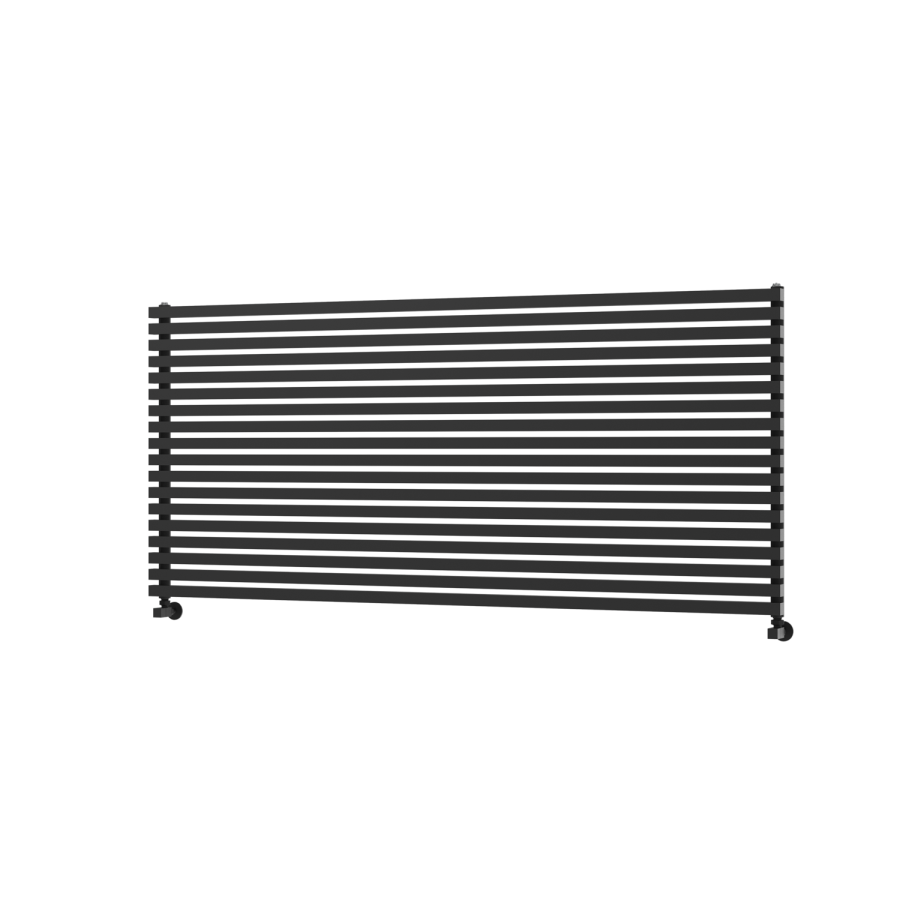 Ravello Midnight Black Square Designer Radiator 810x1800mm Single Panel 6570 BTU