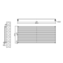 Ravello White Square Designer Radiator 810x1800mm Single Panel 6570 BTU