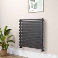 Ravello Midnight Black Square Designer Radiator 810x800mm Single Panel 3150 BTU