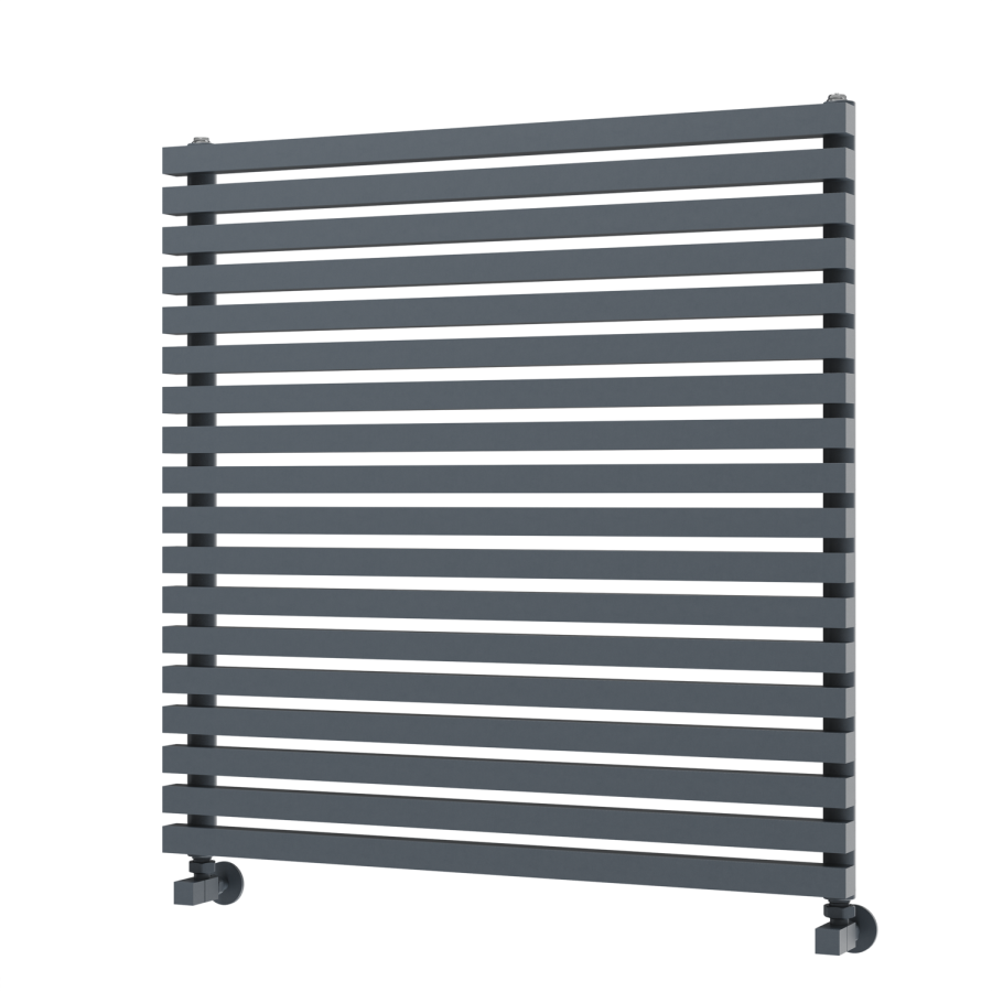 Ravello Dark Grey Anthracite Square Designer Radiator 810x800mm Single Panel 3150 BTU