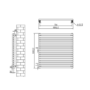 Ravello White Square Designer Radiator 810x800mm Single Panel 3150 BTU