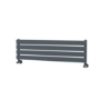 Riace Linea Anthracite Flat Designer Radiator 280x1000mm Single Panel 1082 BTU - Horizontal Bars