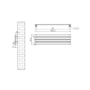 Riace White Flat Designer Radiator 280x1000mm Single Panel 1082 BTU