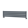 Riace Linea Dark Grey Anthracite Flat Designer Radiator 280x1200mm Single Panel 1280 BTU - Horizontal Bars