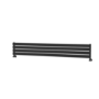 Riace Linea Black Flat Designer Radiator 280x1800mm Single Panel 1898 BTU - Horizontal Bars