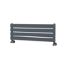 Riace Linea Dark Grey Anthracite Flat Designer Radiator 280x800mm Single Panel 884 BTU - Horizontal Bars