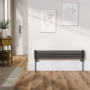 Ventura Midnight Black Oval Unique Designer Radiator 175x1000mm Single Panel 945 BTU