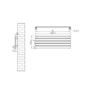 Riace Linea Dark Grey Anthracite Flat Designer Radiator 350x1000mm Single Panel 1352 BTU - Horizontal Bars