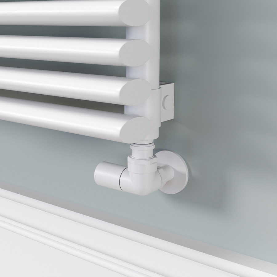 Ventura White Oval Unique Designer Radiator 175x1000mm Single Panel 945 BTU