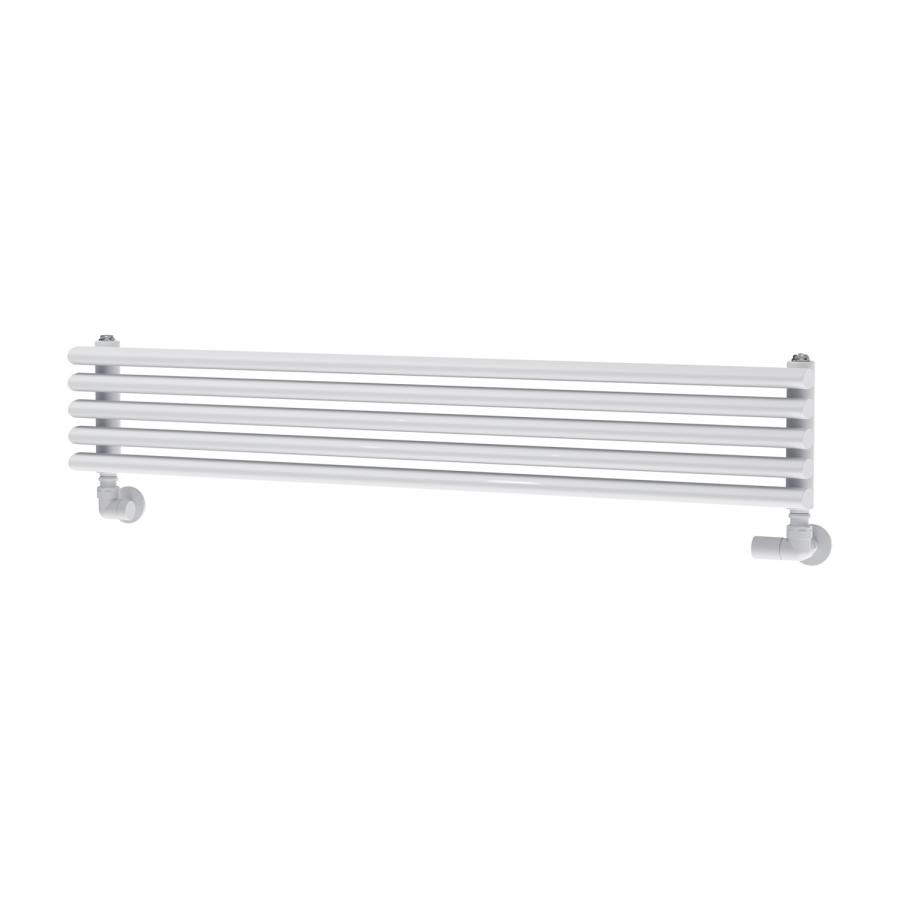 Ventura White Oval Unique Designer Radiator 175x1000mm Single Panel 945 BTU