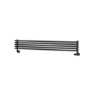 Ventura Midnight Black Oval Unique Designer Radiator 175x1200mm Single Panel 1147 BTU