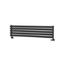 Sorrento Midnight Black Oval Designer Radiator 295x1200mm Single Panel 1433 BTU