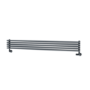 Ventura Dark Grey Anthracite Oval Unique Designer Radiator 175x1400mm Single Panel 1348 BTU