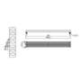 Ventura Dark Grey Anthracite Oval Unique Designer Radiator 175x1400mm Single Panel 1348 BTU