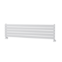 Riace Linea White Flat Designer Radiator 350x1400mm Single Panel 1850 BTU - Horizontal Bars