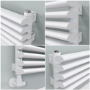 Ventura White Oval Unique Designer Radiator 175x1400mm Single Panel 1348 BTU