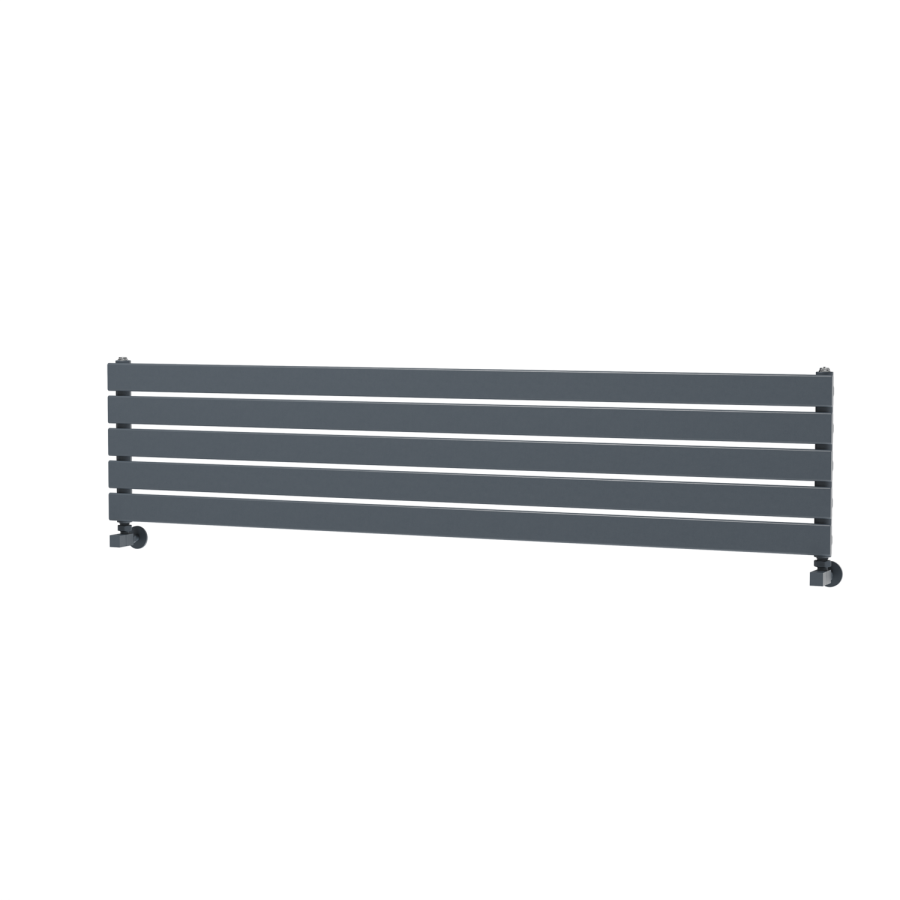 Riace Dark Grey Anthracite Flat Designer Radiator 350x1600mm Single Panel 2109 BTU