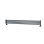 Ventura Dark Grey Anthracite Oval Unique Designer Radiator 175x1600mm Single Panel 1553 BTU