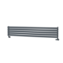 Sorrento Linea Anthracite Oval Designer Radiator 295x1600mm Single Panel 1891 BTU - Horizontal Bars