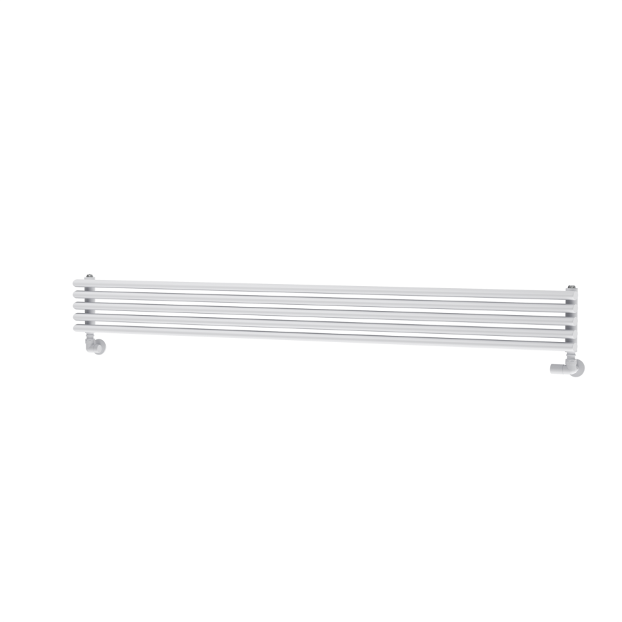 Ventura White Oval Unique Designer Radiator 175x1600mm Single Panel 1553 BTU