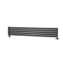 Sorrento Linea Black Oval Designer Radiator 295x1800mm Single Panel 2126 BTU - Horizontal Bars