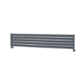 Riace Linea Dark Grey Anthracite Flat Designer Radiator 350x1800mm Single Panel 2372 BTU - Horizontal Bars