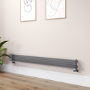 Ventura Dark Grey Anthracite Oval Unique Designer Radiator 175x1800mm Single Panel 1754 BTU