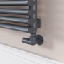 Ventura Dark Grey Anthracite Oval Unique Designer Radiator 175x1800mm Single Panel 1754 BTU