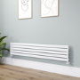 Riace White Flat Designer Radiator 350x1800mm Single Panel 2372 BTU