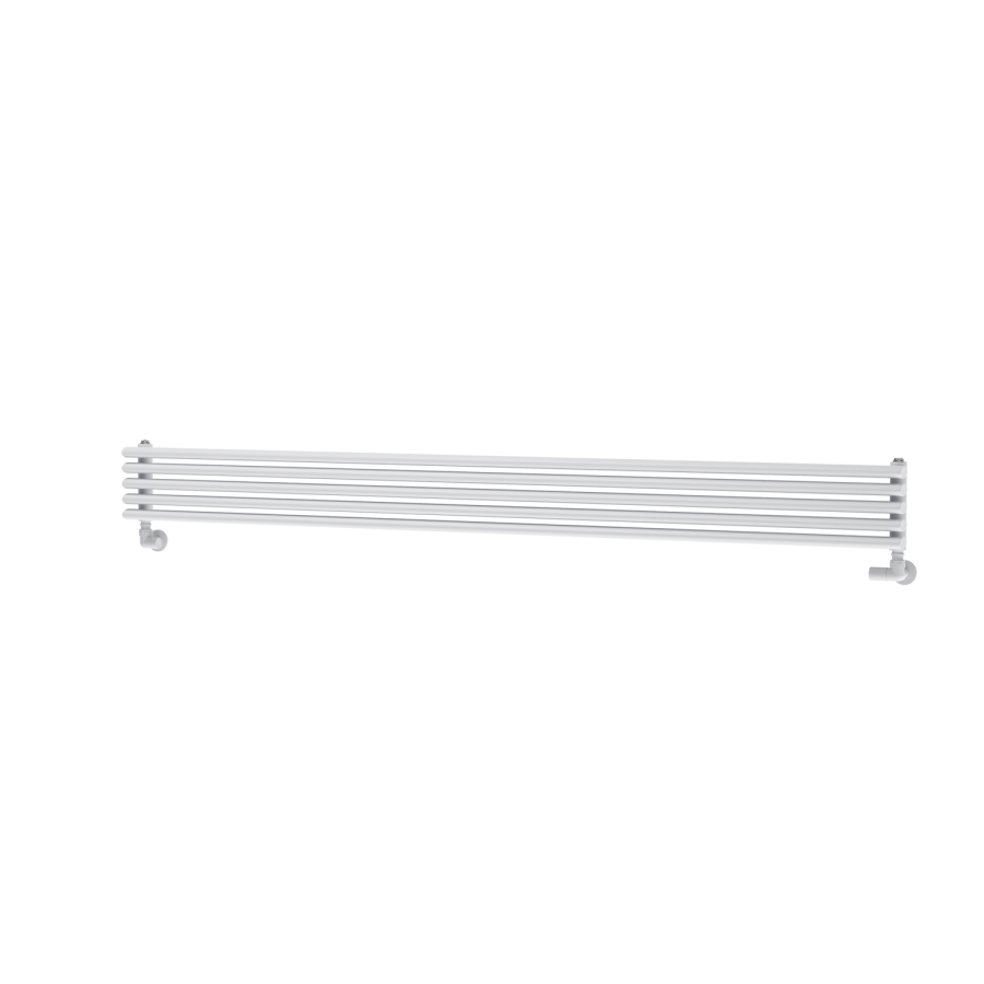 Ventura White Oval Unique Designer Radiator 175x1800mm Single Panel 1754 BTU