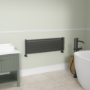 Ravello Midnight Black Square Designer Radiator 315x1000mm Single Panel 1502 BTU