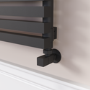 Ravello Midnight Black Square Designer Radiator 315x1000mm Single Panel 1502 BTU