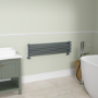 Ventura Dark Grey Anthracite Oval Unique Designer Radiator 245x1000mm Single Panel 1242 BTU