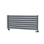 Sorrento Linea Anthracite Oval Designer Radiator 413x1000mm Single Panel 1696 BTU - Horizontal Bars