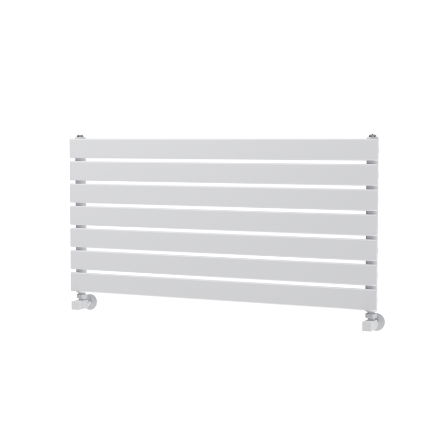 Riace White Flat Designer Radiator 490x1000mm Single Panel 1891 BTU