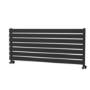 Riace Midnight Black Flat Designer Radiator 490x1200mm Single Panel 2239 BTU