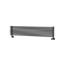 Ventura Midnight Black Oval Unique Designer Radiator 245x1200mm Single Panel 1553 BTU