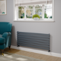Riace Dark Grey Anthracite Flat Designer Radiator 490x1200mm Single Panel 2239 BTU