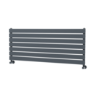 Riace Dark Grey Anthracite Flat Designer Radiator 490x1200mm Single Panel 2239 BTU