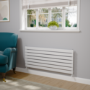Riace White Flat Designer Radiator 490x1200mm Single Panel 2239 BTU