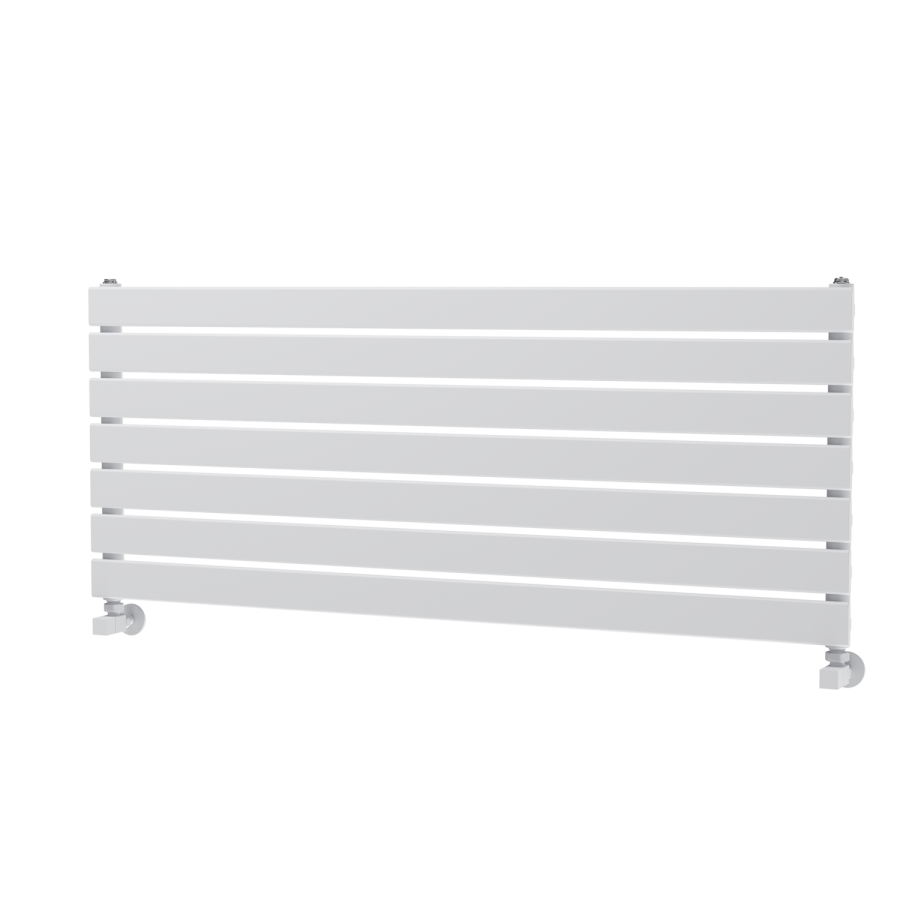 Riace White Flat Designer Radiator 490x1200mm Single Panel 2239 BTU