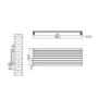 Sorrento White Oval Designer Radiator 413x1200mm Single Panel 2007 BTU