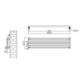 Ravello White Square Designer Radiator 315x1200mm Single Panel 1771 BTU